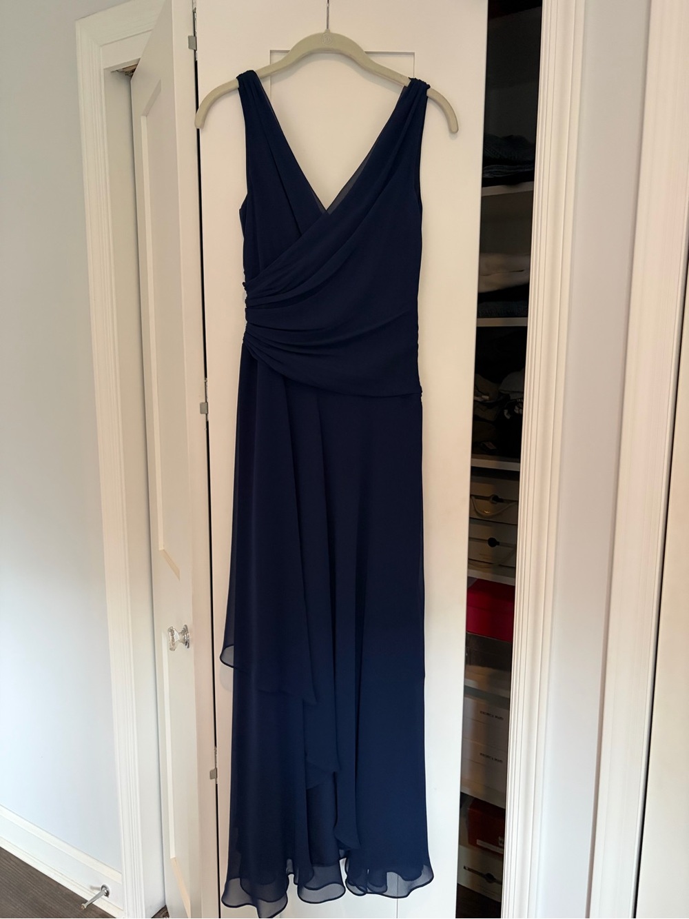Lauren Ralph Lauren Navy V-Neck Sleeveless Maxi Dress
